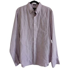 J Crew Baird Mcnutt 100% Irish Linen Button Down Shirt Men's Lavender Slim Fit